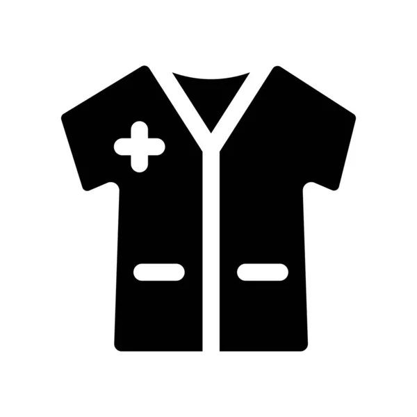 Medical Gown Icon Doctors First Aid Workers Patients Short Sleeve — Stock Vector