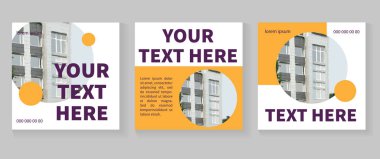 Eğitim için kare broşür, yaz kampı. Broşür, kitapçık, kopya alanı olan kapak tasarımı. Ürünler için boş alan. Dergiler için vektör planları, yıllık raporlar, reklam posterleri