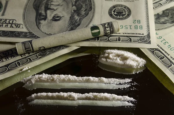 Drugs en geld — Stockfoto