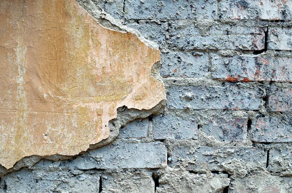Tło z cegły i gipsu — Zdjęcie stockowe