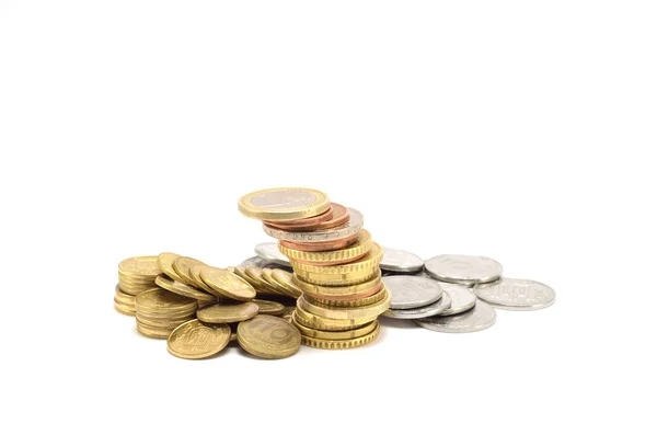 Стеки монети — стокове фото