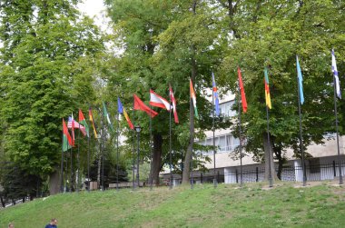 flags of the national parks of the state of the largest city of the capital of israel