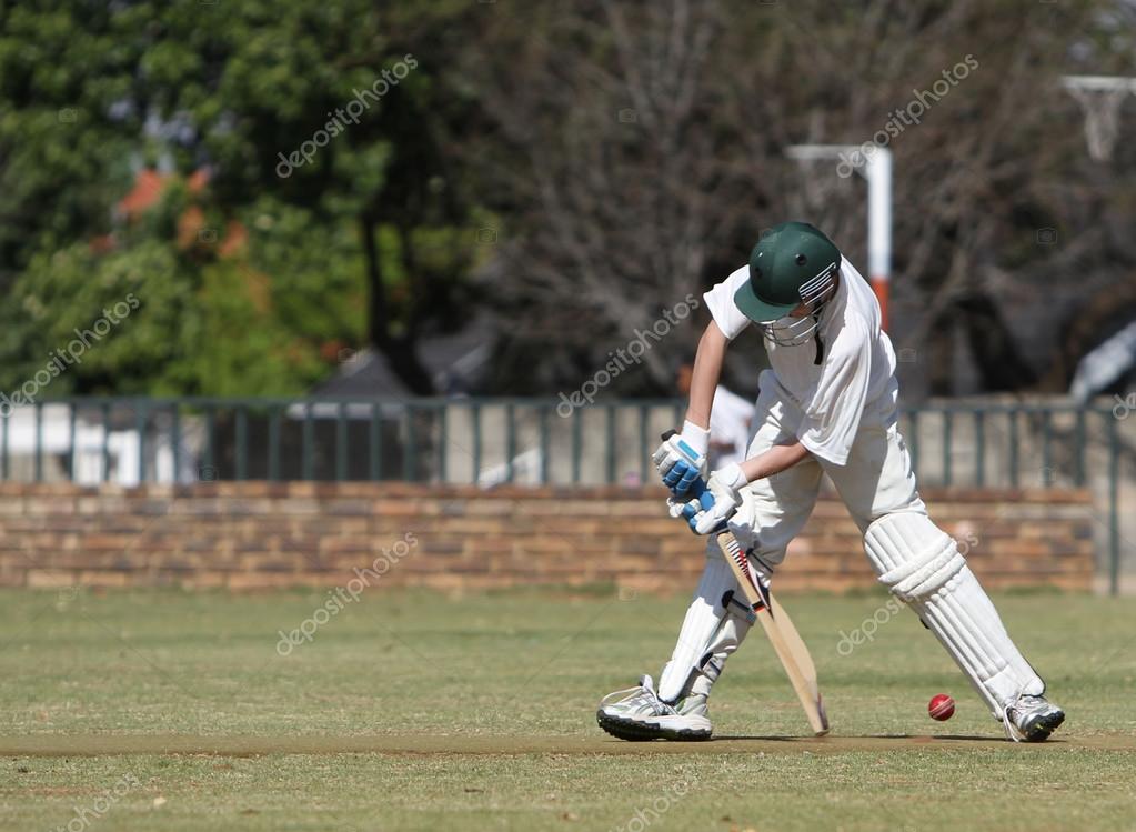School boy playing cricket — Stock Photo © jacojvr 25751617