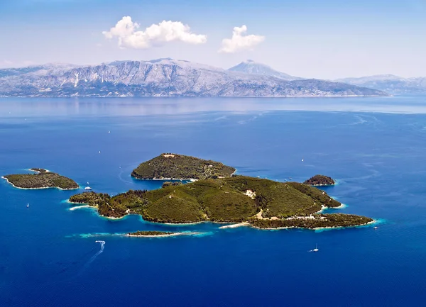 Skorpios island aerial view — Stock Photo, Image