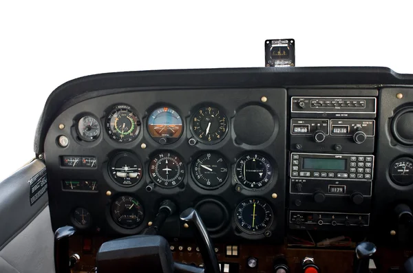 Cockpit de luz, avião particular — Fotografia de Stock