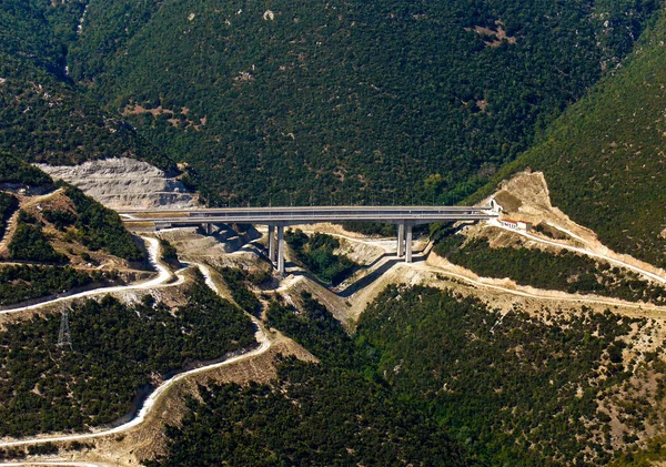 Pont autoroutier, vue aérienne — Photo