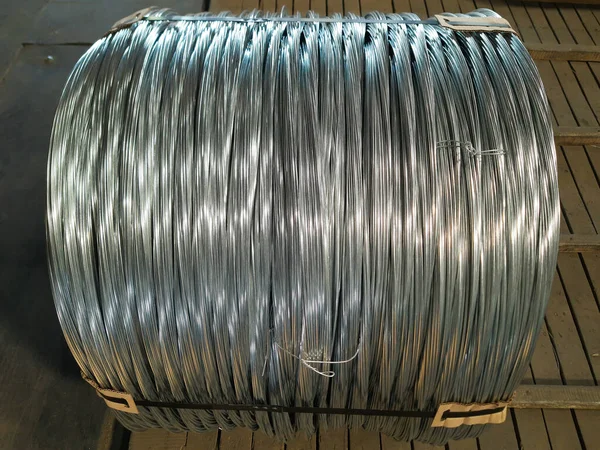 Coil Wire Wire Reel Knitting Wire Steel Wire Wire Production — Stock Photo, Image