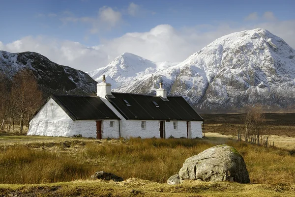 BlackRock domek, glencoe, Szkocja. — Zdjęcie stockowe