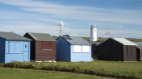 Beach Huts at Portland Bill, Dorset, UK. — Stock Photo, Image