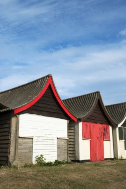 mablethorpe, renkli plaj kulübe
