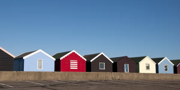 Stranden baracker i southwold — Stockfoto