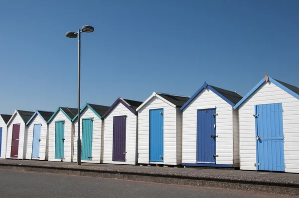 Coloridas cabañas de playa en Paignton —  Fotos de Stock