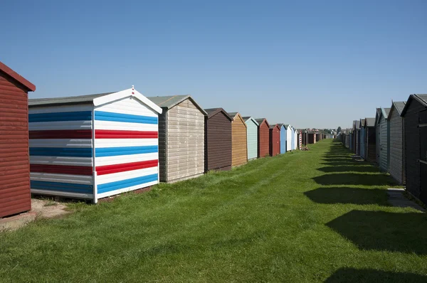 Colorful Beach Huts at Dovercourt — Stock Photo, Image