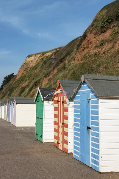 Colorful Beach Huts at Seaton — Stock Photo, Image