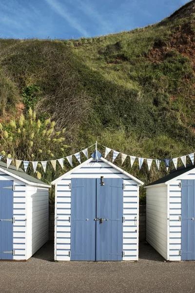 Colorful Beach Huts at Seaton — Stock Photo, Image