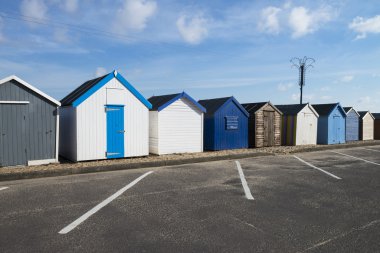 eski felixstowe, renkli plaj kulübe