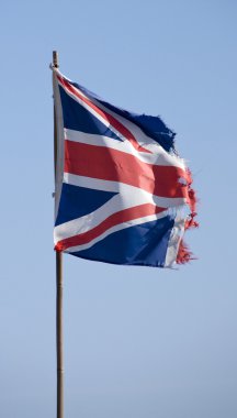 Tattered Union Jack Flag, UK clipart