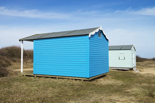 eski bir hunstanton, renkli plaj kulübe
