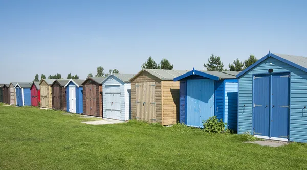 Cabanas de praia em dovercourt — Fotografia de Stock