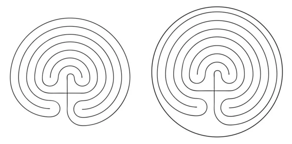 Symbole traditionnel de Crète. Illustration vectorielle du labyrinthe crétois — Image vectorielle