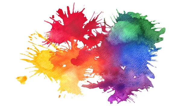 Pintura salpicaduras y salpicaduras abstracto colorido vector de fondo. Arco iris multicolor — Archivo Imágenes Vectoriales
