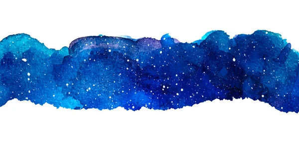 Aquarela Noite Céu Fundo Com Estrelas Layout Cósmico Vetorial Com — Vetor de Stock