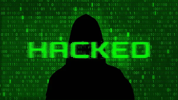 Illustrazione Vettoriale Degli Hacker Hacking Server Database — Vettoriale Stock