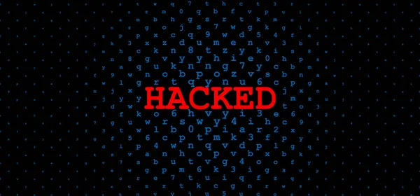 Abstraktní Technologie Binární Kód Tmavě Červené Pozadí Cyber Attack Ransomware — Stockový vektor
