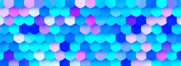 Modèle d'échelle de poisson vectoriel fond. Fond géométrique holographique bleu — Image vectorielle