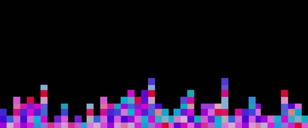 Pixel Art Coloré Bits Fond Abstrait — Image vectorielle
