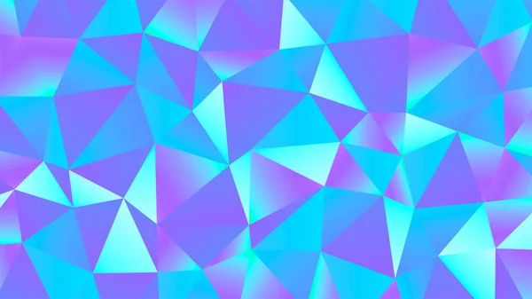 Fondo de mosaico poligonal iridiscente azul. Fondo de diseño creativo — Vector de stock