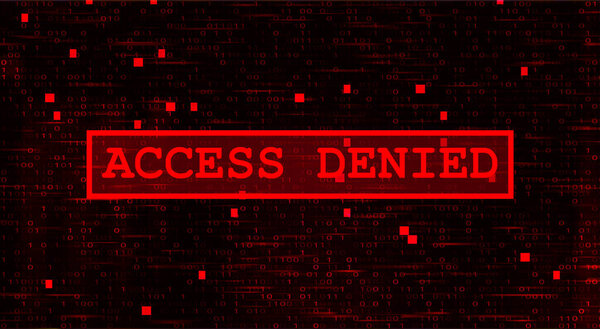 Доступ к запрещенному сообщению на экране. Векторный футуристический интерфейс