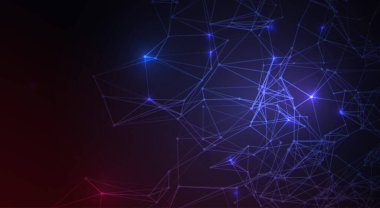 Büyük veri yapısı. Fütürist dijital ağ kavramı