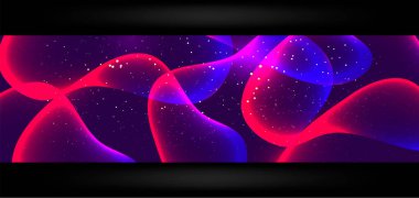 Sıvı neon lav lambası vektör arka planı. Canlı ultraviyole gradyan ağ kabarcıkları