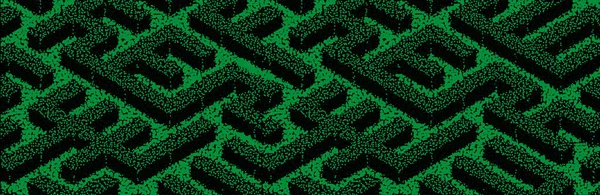 Labyrinthe Vert Illustration Vectorielle Jardin Labyrinthe — Image vectorielle