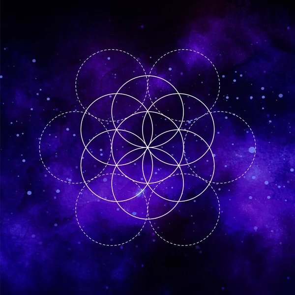 Mystisches Vektor Symbol Für Heilige Geometrie Spiritualität Harmonie Illustration — Stockvektor