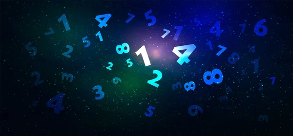 Dark Blue Background Numbers Vector — Stock Vector