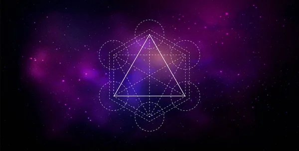 Mystische heilige Geometrie Vektorsymbol. Spiritualität, Harmonie — Stockvektor