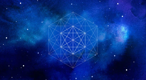 Symbole vectoriel mystique de géométrie sacrée. Spiritualité, harmonie — Image vectorielle