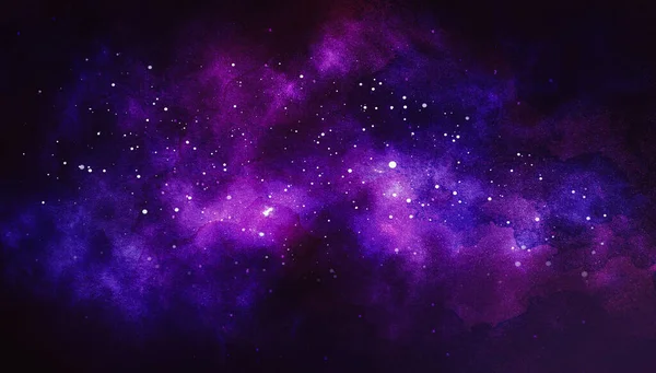 Ilustrație Cosmică Frumos Fundal Spațiu Colorat Acuarelă — Fotografie, imagine de stoc