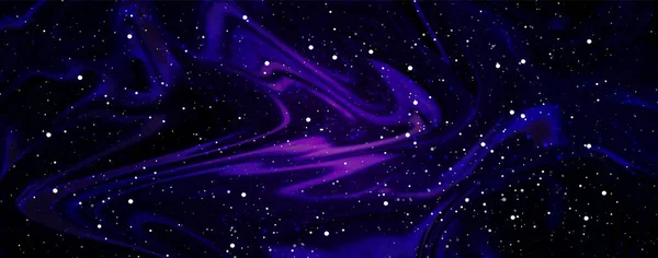 ベクトル宇宙イラスト 美しいカラフルな空間背景 水彩コスモス — ストックベクタ