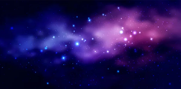 Vektorns Kosmiska Illustration Vackra Färgglada Utrymme Bakgrund Vattenfärg Cosmos — Stock vektor