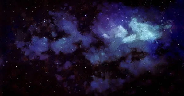 Космическая Иллюстрация Красивый Красочный Космический Фон Акварель — стоковое фото