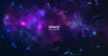Vector galaxy background. Space Exploration