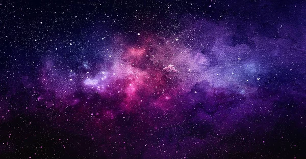 Космическая Иллюстрация Красивый Красочный Космический Фон Акварель — стоковое фото