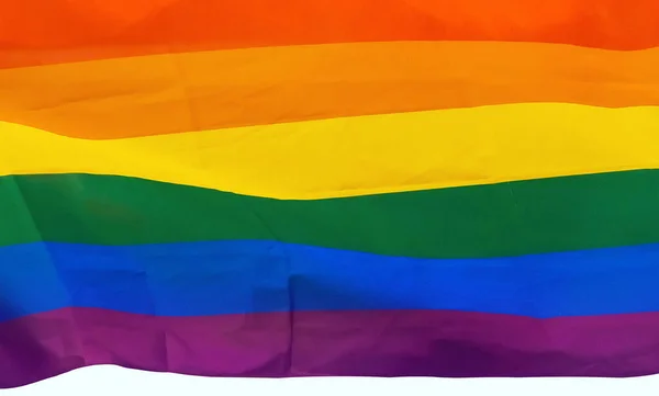 Bandiera Arcobaleno Lgbt Concetto Del Mese Dell Orgoglio Libertà Vista — Foto Stock