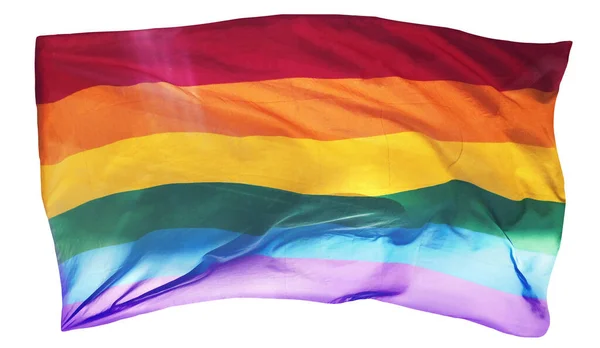 虹の旗 ゲイの誇り Lgbtのシンボルは白で隔離されています — ストック写真