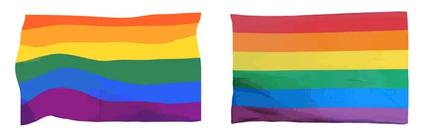 Tęczowa Flaga Lgbt Koncepcja Miesiąca Pychy Wolność — Wektor stockowy