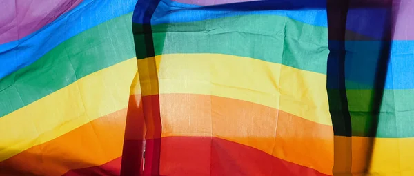 Lgbt虹の旗 プライドの月 自由の概念 トップ表示 — ストック写真
