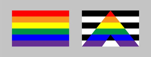 Straight Ally Και Λοατκι Σημαία Υπερηφάνεια Διάνυσμα — Διανυσματικό Αρχείο